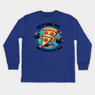 The fitness pizza Kids Long Sleeve T-Shirt